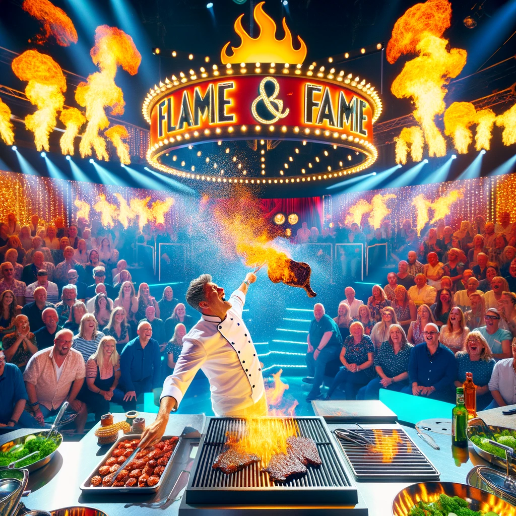 Flame and Fame- The BBQ that's always on fire. - BBQ Pun