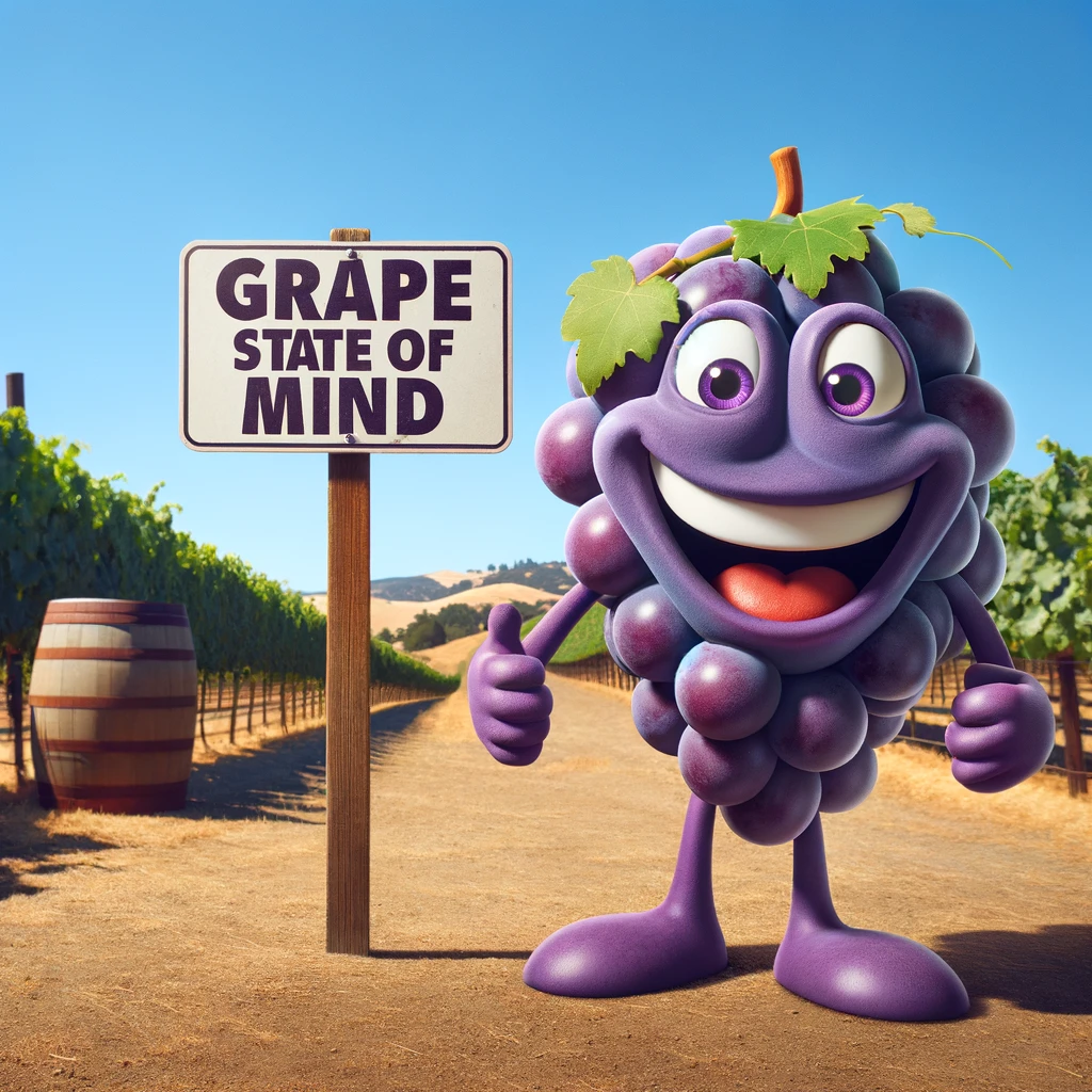 Grape State of Mind - Purple Pun