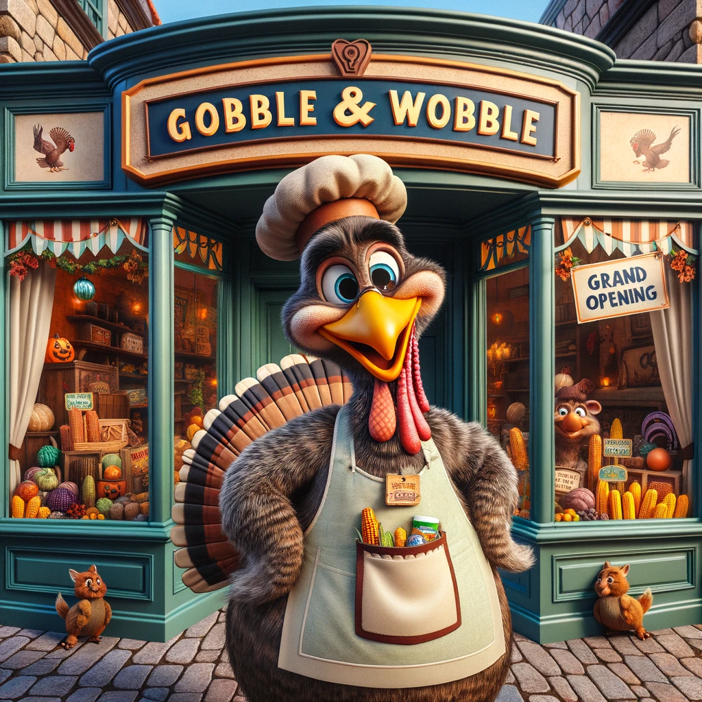 He opened a turkey store – it's called Gobble & Wobble.- Turkey Pun