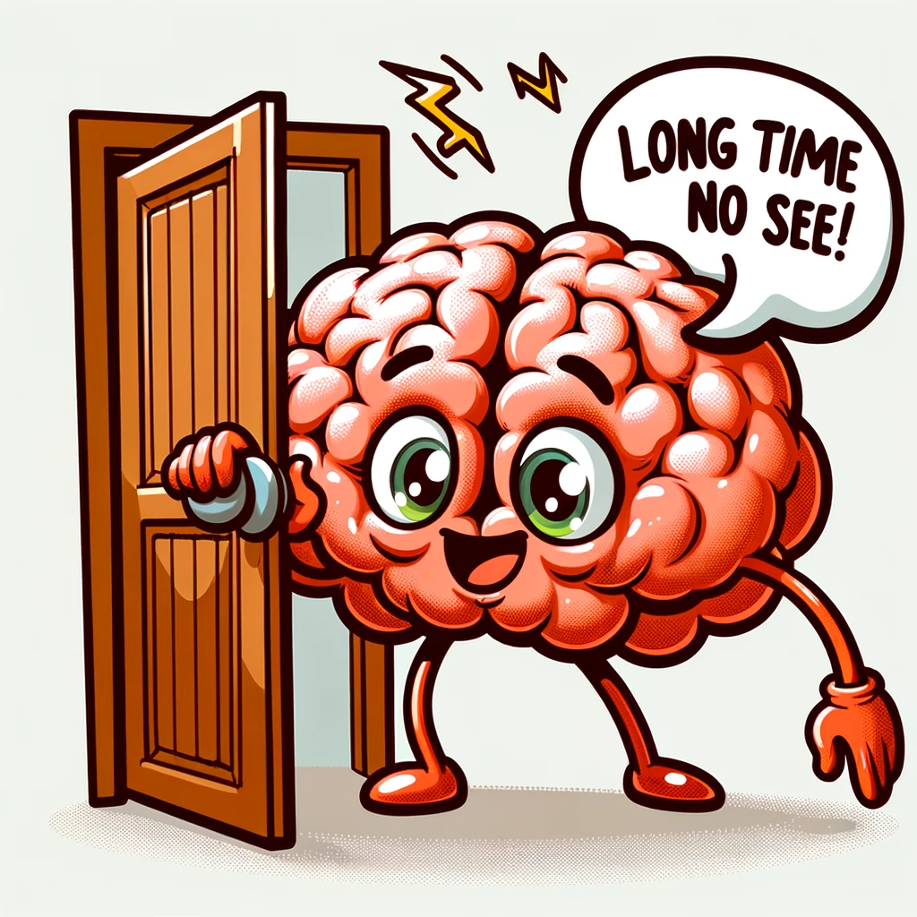 Headache knocking on my door saying, Long time, no see!- Headache Pun