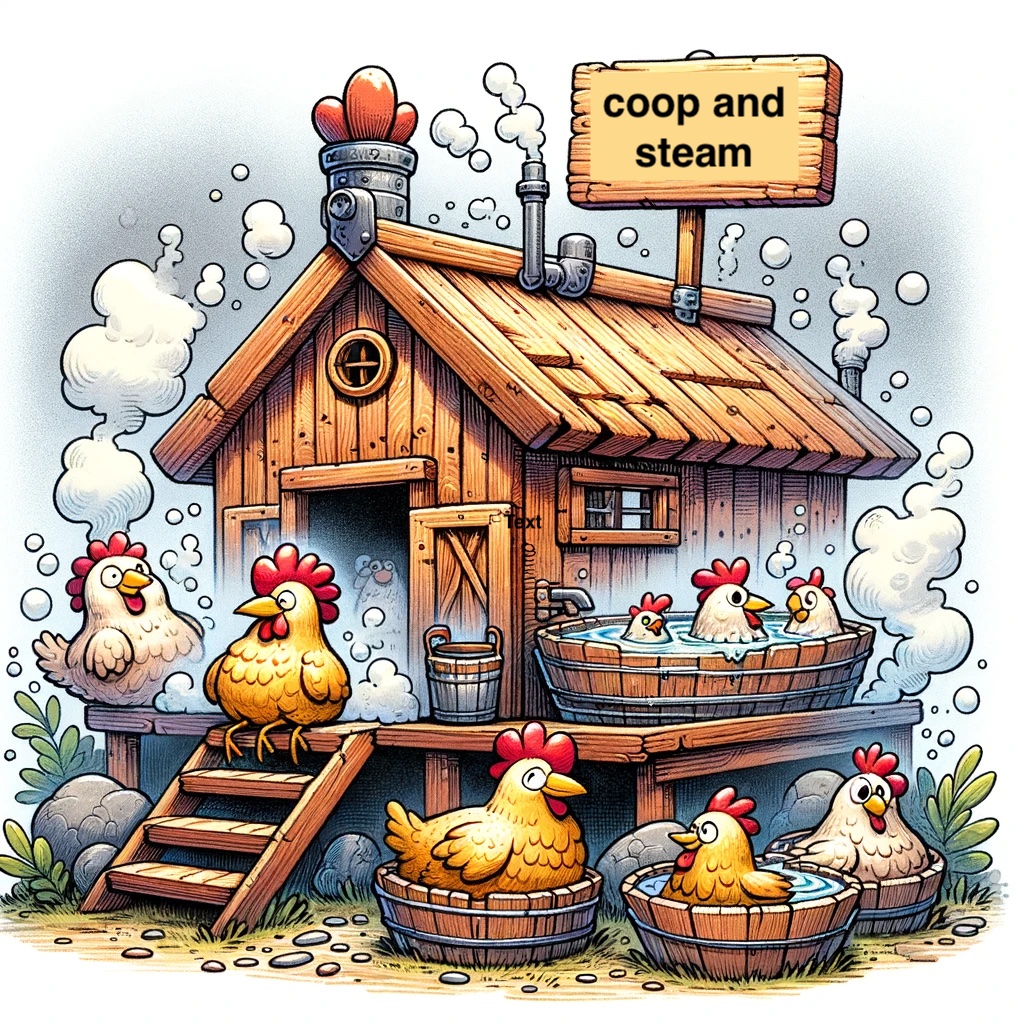 I went to a spa that had a sauna for chickens. It was called the “coop and steam.”- Spa Pun