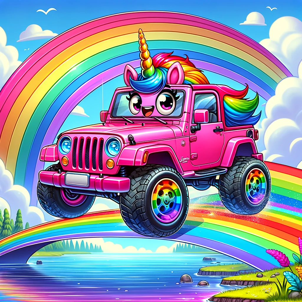 If unicorns drove, they'd definitely pick a Jeep to gallop across rainbows! - Jeep Pun