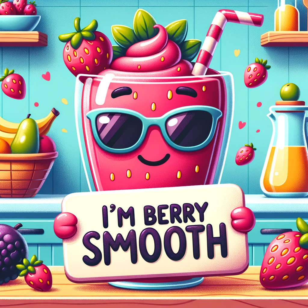 I'm berry smooth - Smoothie Pun