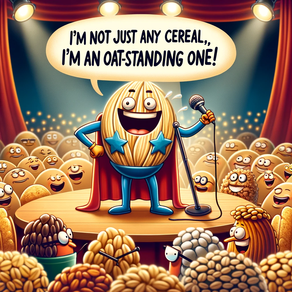 I'm not just any cereal, I'm an oat-standing one. - Oat Pun