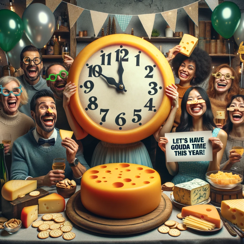 Let's have a gouda time this year! - New Year Pun