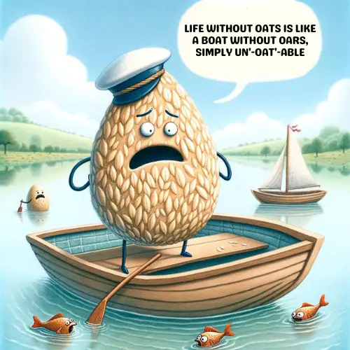 Life without oats is like a boat without oars, simply un-oat-able - Oat Pun