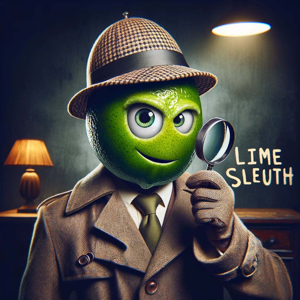 Squeeze the truth out of every lime with the Lime Sleuth - Lime Pun