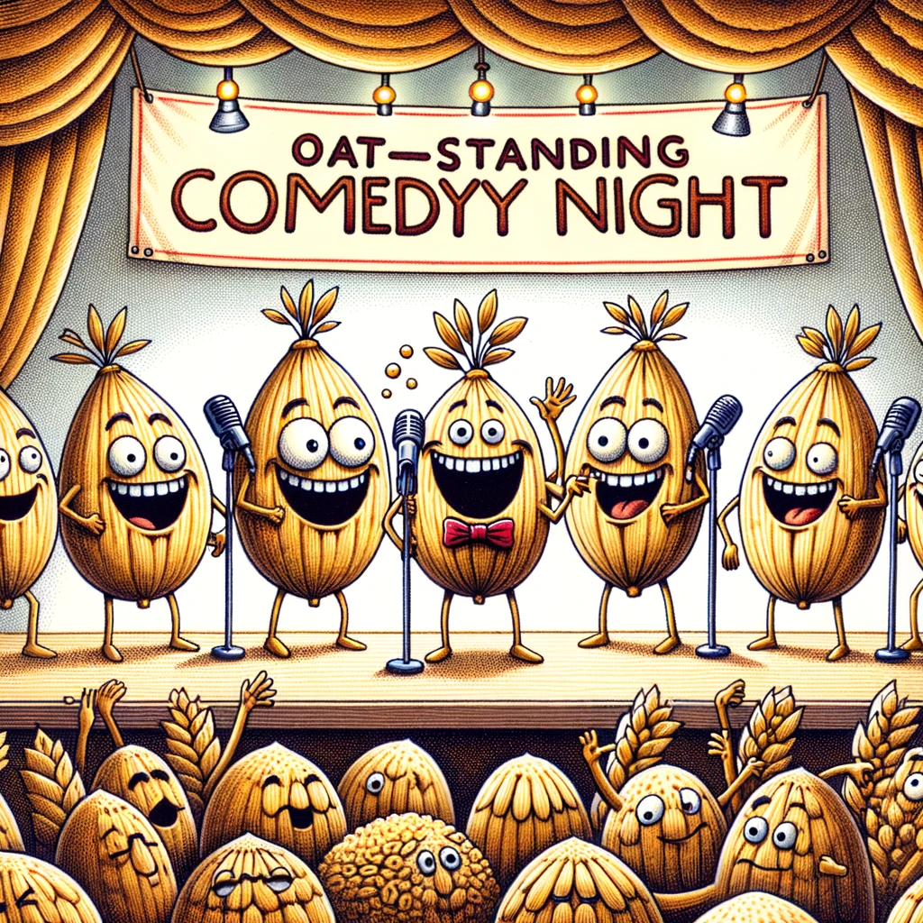 Oat-standing Comedy Night. - Oat Pun