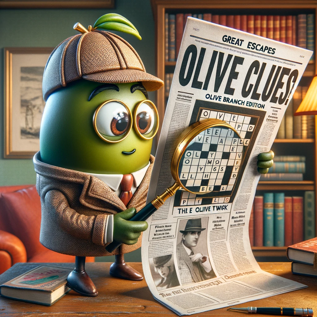 Olive the mysteries- Unpitting the truth, one clue at a time! - Olive Pun
