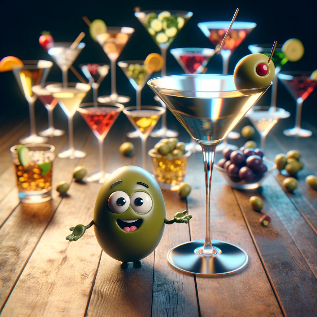 Olive the possibilities with a Martini in hand. - Martini Pun