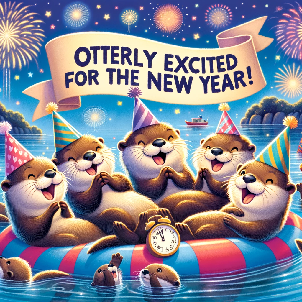 Otterly Excited for the New Year! - New Year Pun