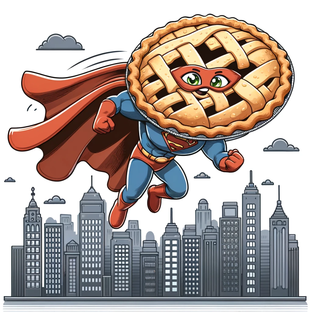 Pie and mighty.- Pastry Pun