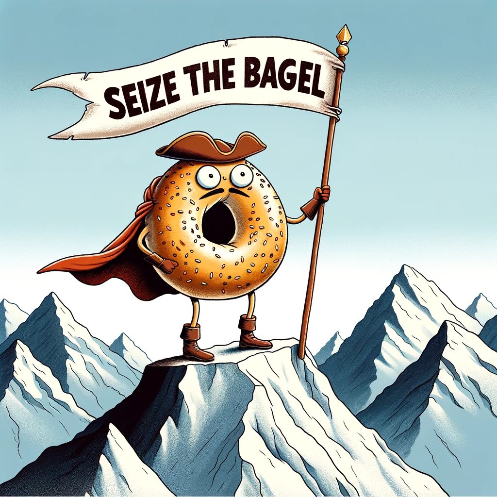 Seize the bagel.- Bagel Pun