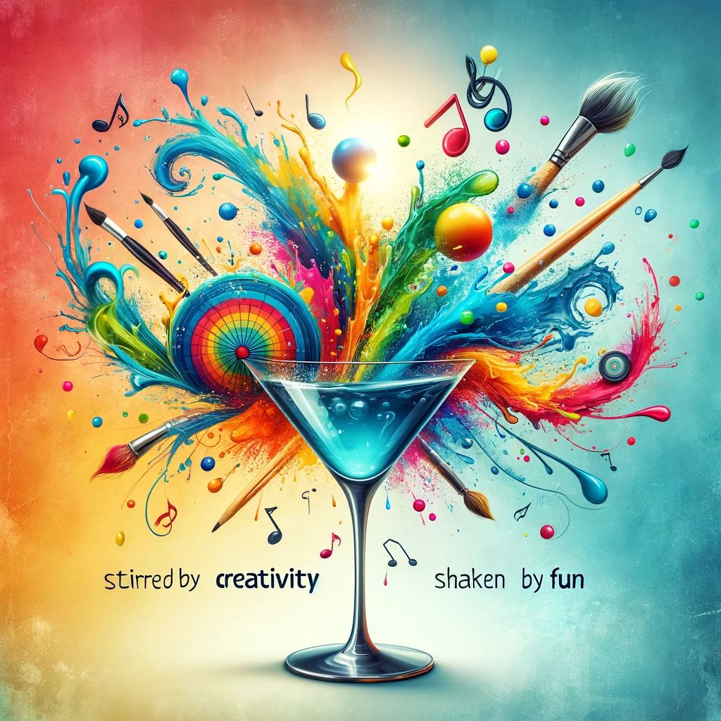 Stirred by creativity, shaken with fun. - Martini Pun