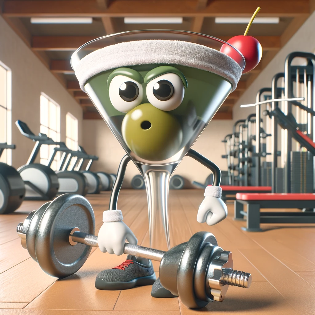The Martini joined a gym to get into 'gin'-credible shape - Martini Pun