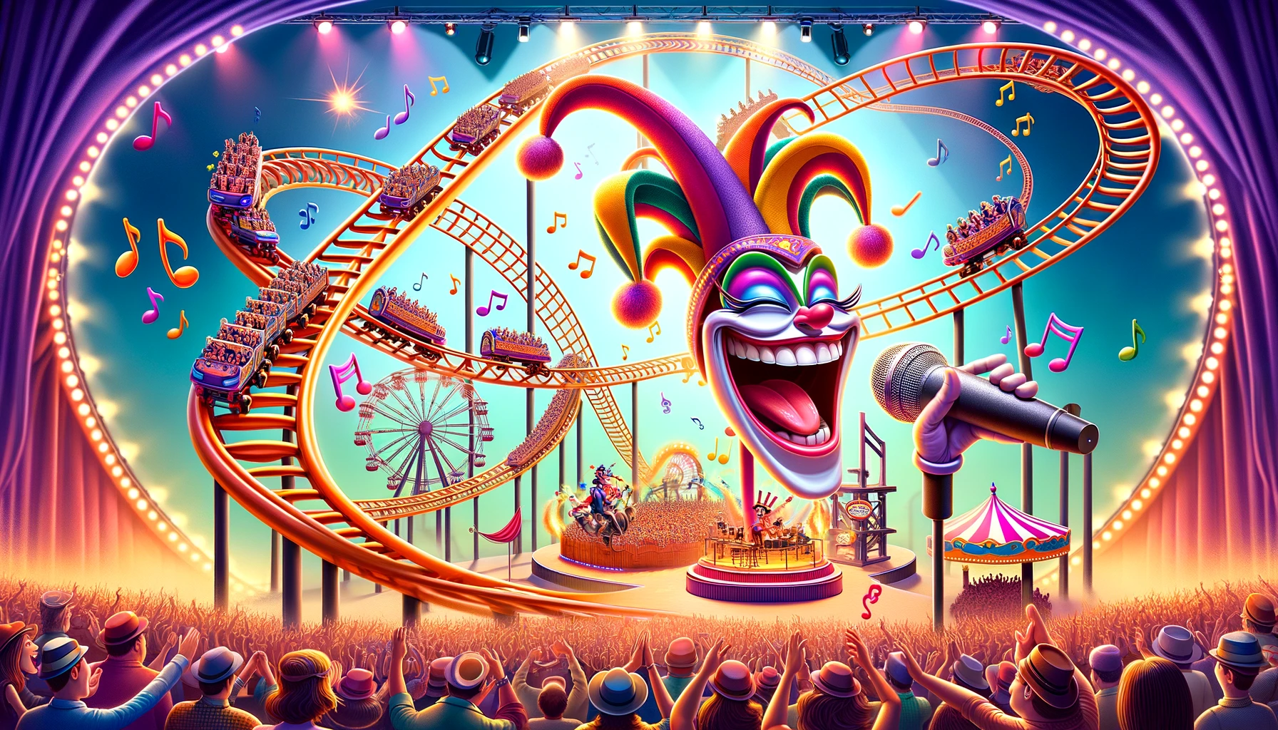 The roller coaster, who is now a musician, has a knack for hitting high notes with a joster! - Roller Coaster Pun
