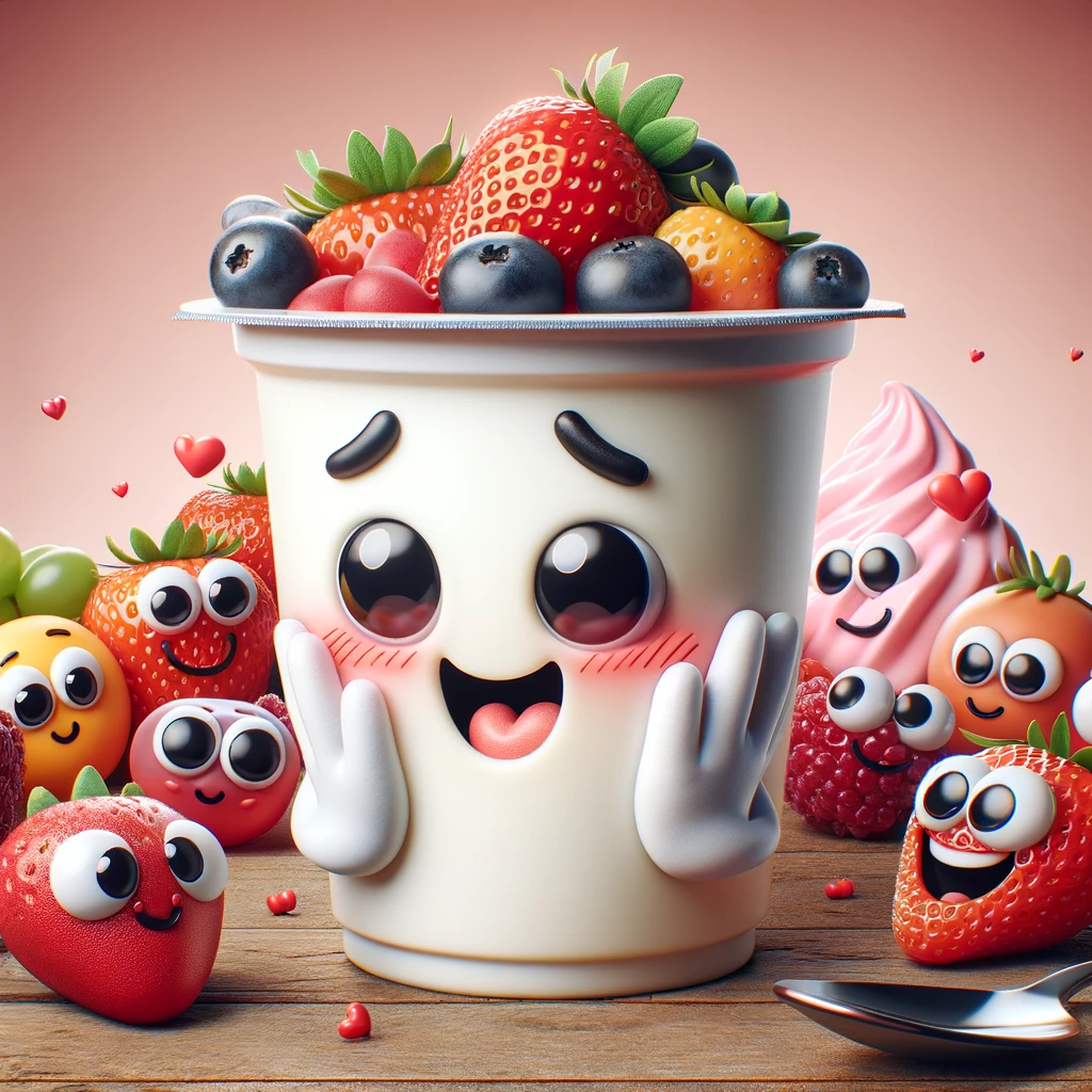 The yogurt blushed seeing the berry mix.- Yogurt Pun