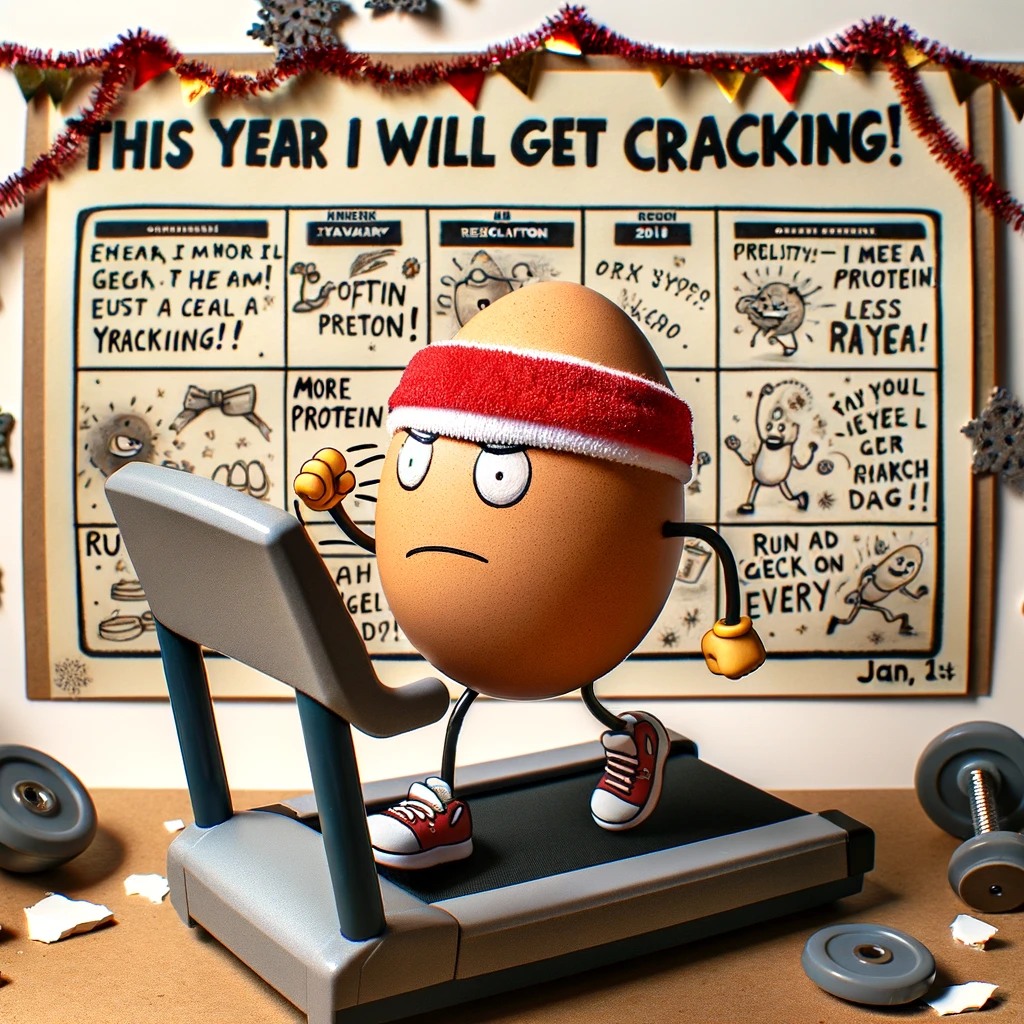 This Year I Will Get Cracking! - New Year Pun