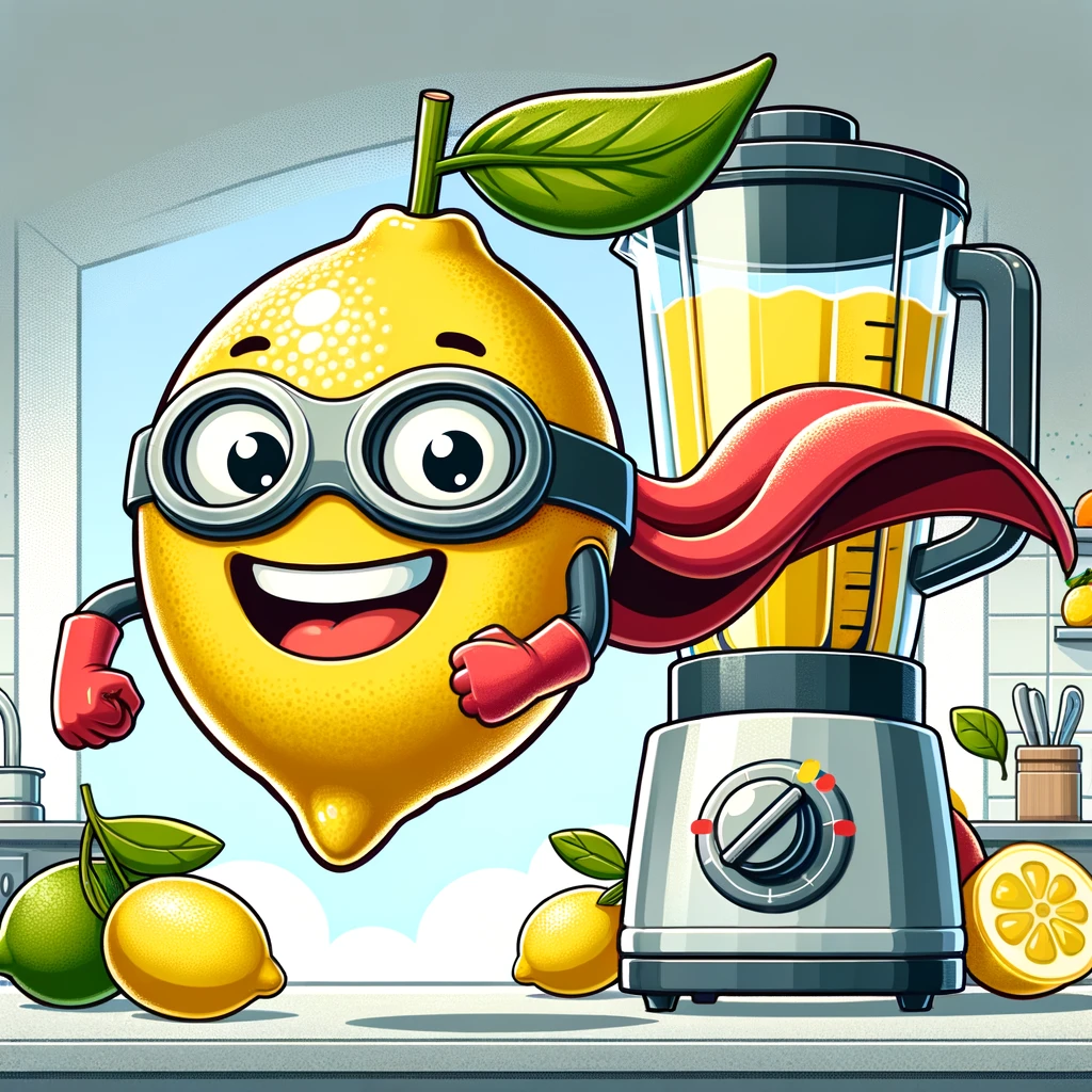 When life gives you lemons, blend them into a smoothie - Smoothie Pun
