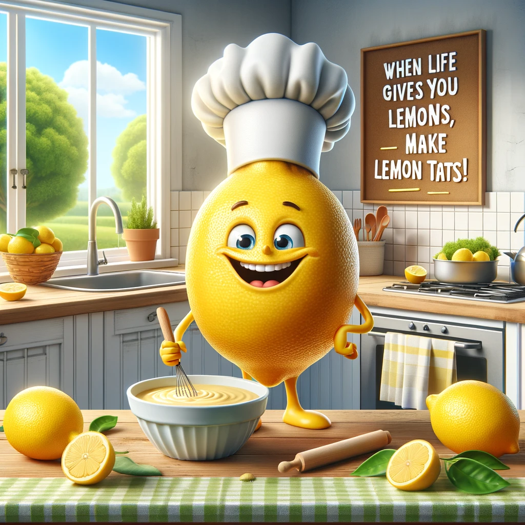When life gives you lemons, make lemon tarts!- Pastry Pun
