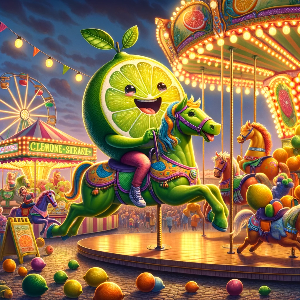 When lime went to the carnival, it loved the zestful rides! - Lime Pun