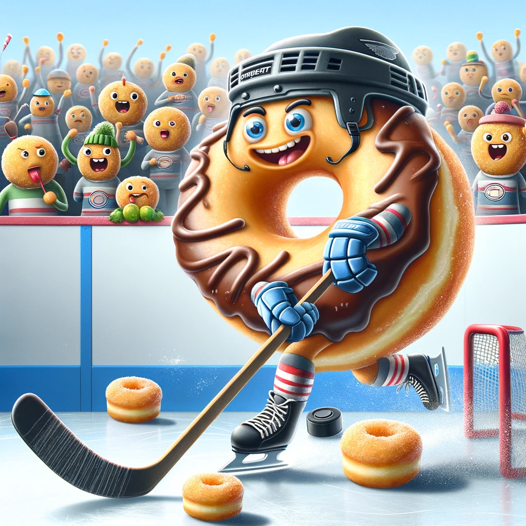 When the doughnut got drafted onto the hockey team, they put a hole lot of effort in the game. - Hockey Pun