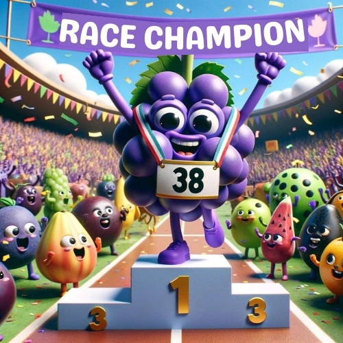 When the purple grape won the race, it was truly grape-tifying! - Purple Pun