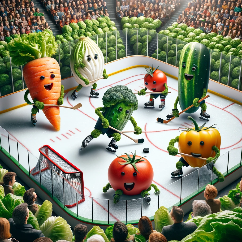 When veggies play hockey, lettuce say it's a salad competition! - Hockey Pun