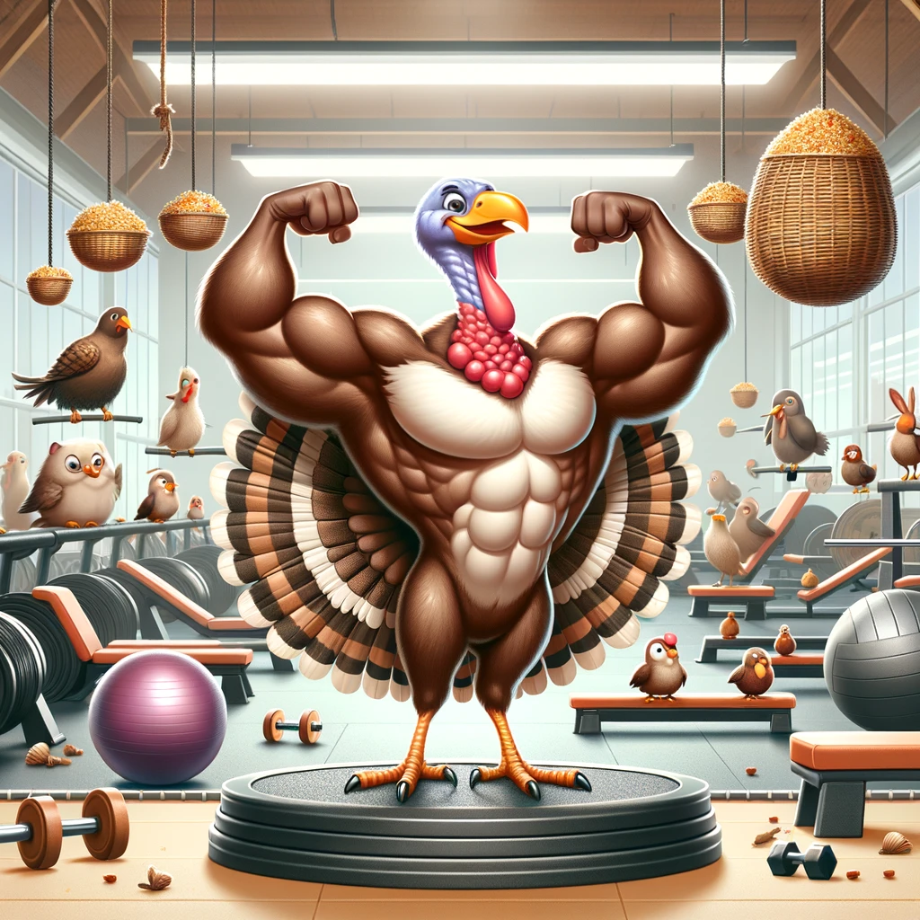 You don’t mess with a turkey – they’ve got peck-tacular strength.- Turkey Pun