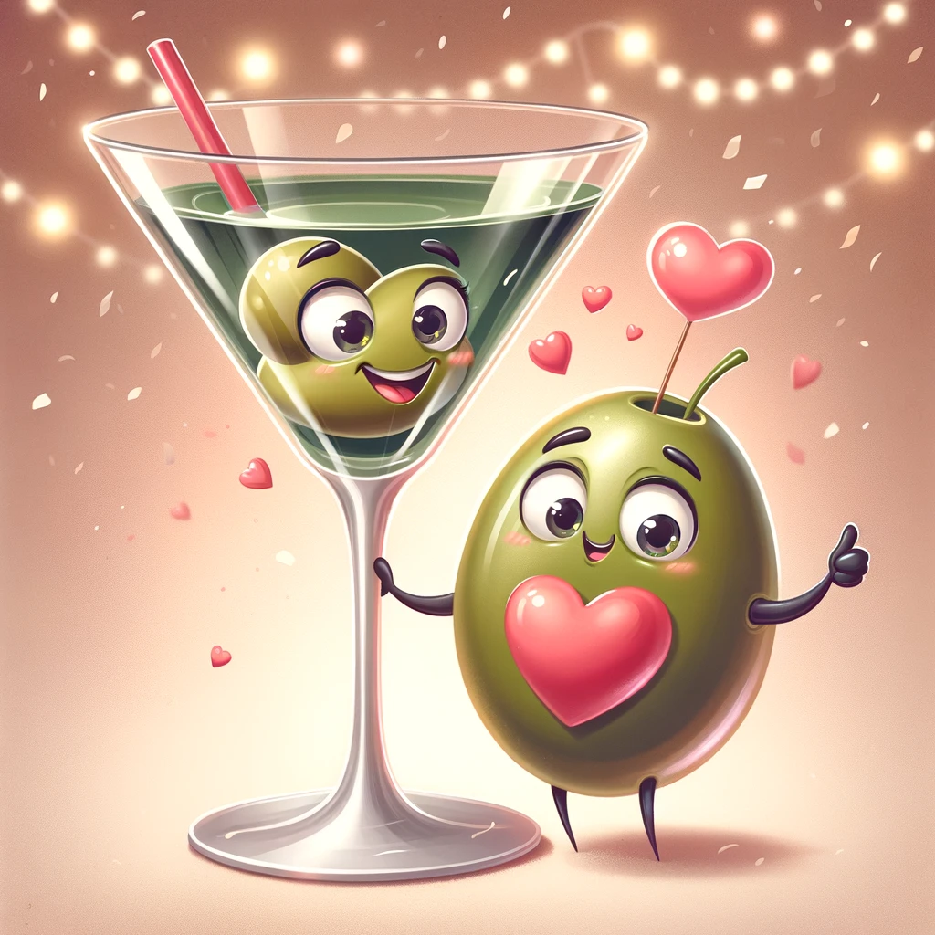You’re the olive to my martini. - Olive Pun