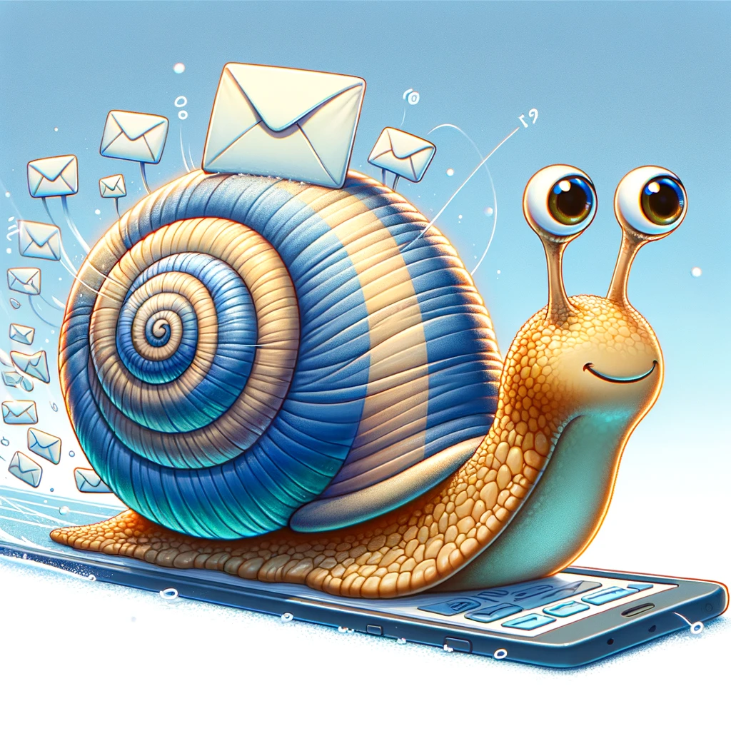 You've Got An E-snail- Email Pun