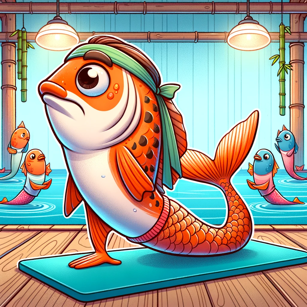 The salmon tried yoga and now it's great at the fish-pose. - Salmon Pun