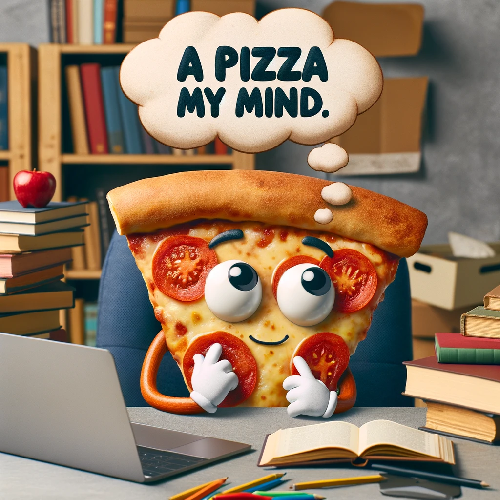A pizza my mind. Pizza Pun