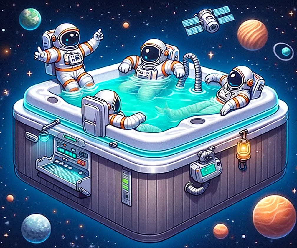 Astronauts call their hot tub a spa ce station Hot Tub Pun e1703152795988