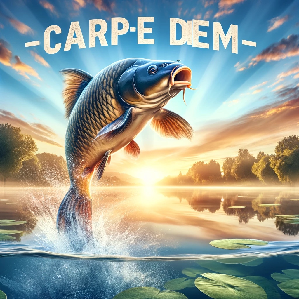 'Carp-e Diem' – seizing the day, one leap at a time!- Fish Pun