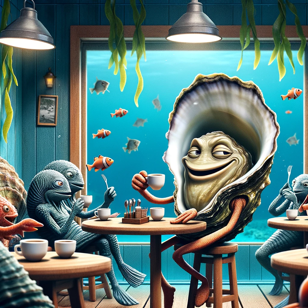 Feeling a bit shellfish today just me and my oyster pals. Oyster Pun
