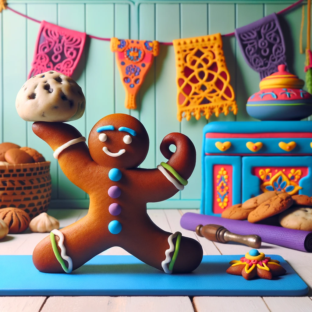 Gingerbread mans workout plan He loves to dough yoga Gingerbread Pun