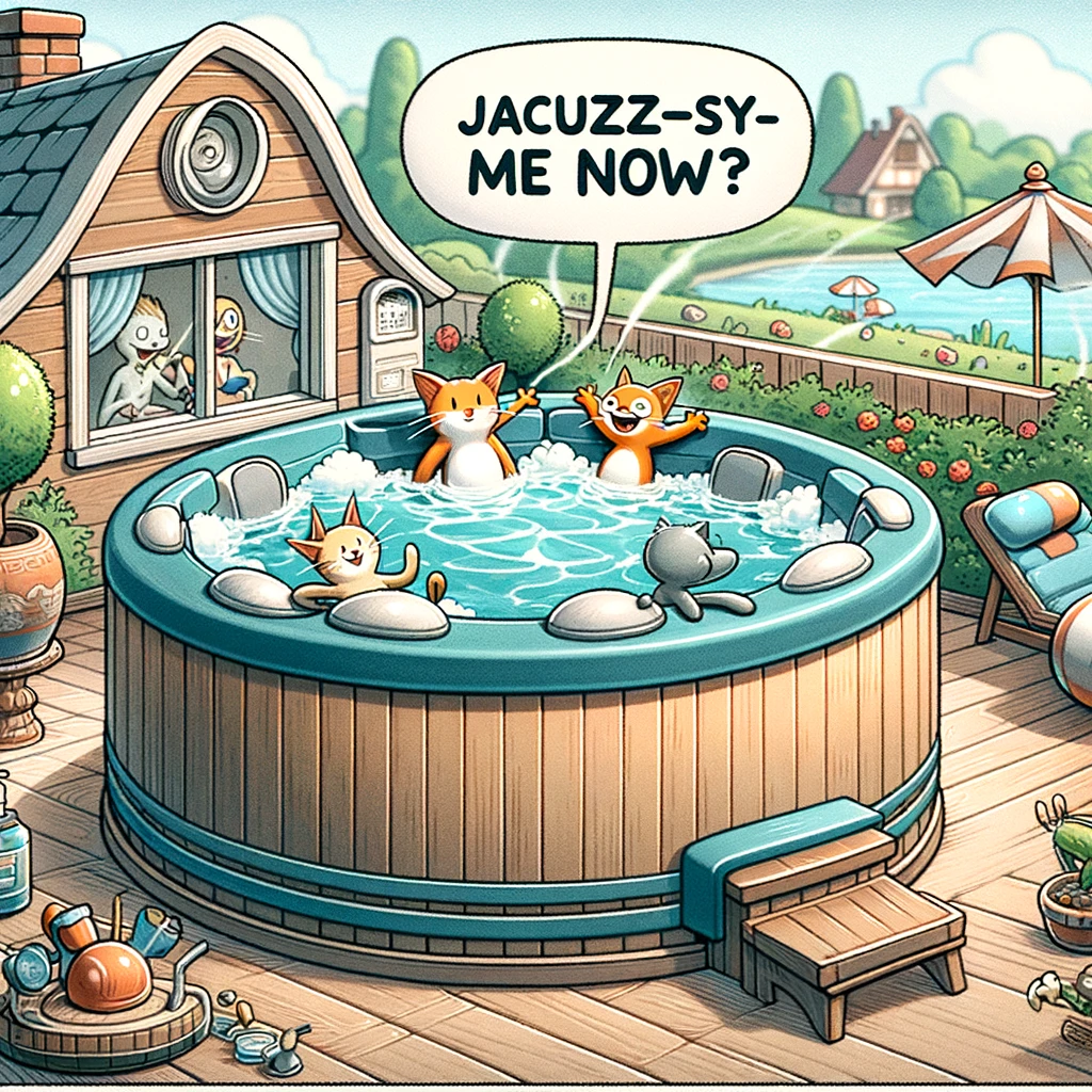Jacuzz sy Me Now Hot Tub Pun