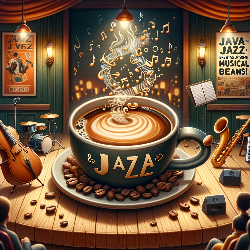 Java and Jazz Brewing Up Some Musical Beans Jazz Pun