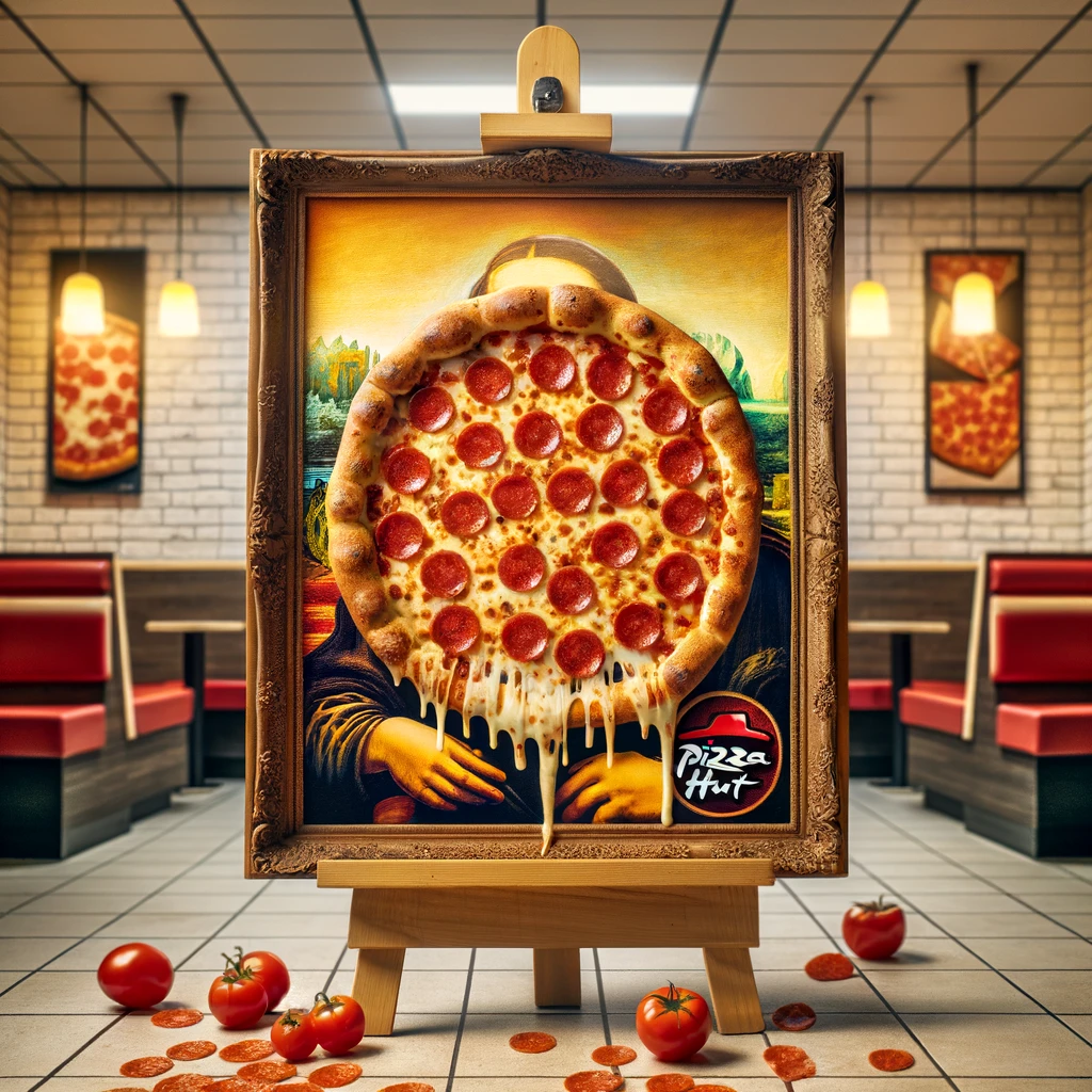 Pepperoni and Cheese A Pizza Hut Masterpiece Pizza Hut Pun 1