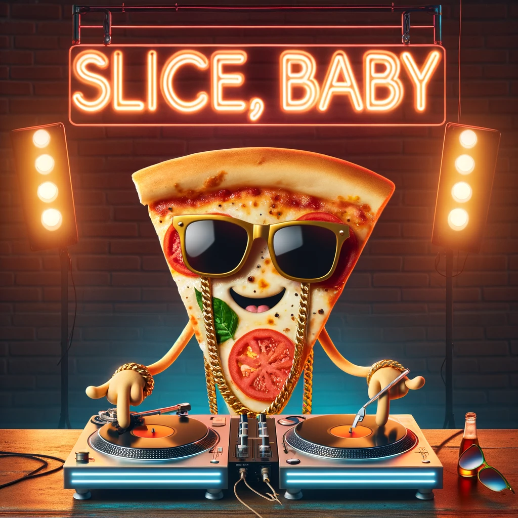 Slice slice baby Pizza Pun