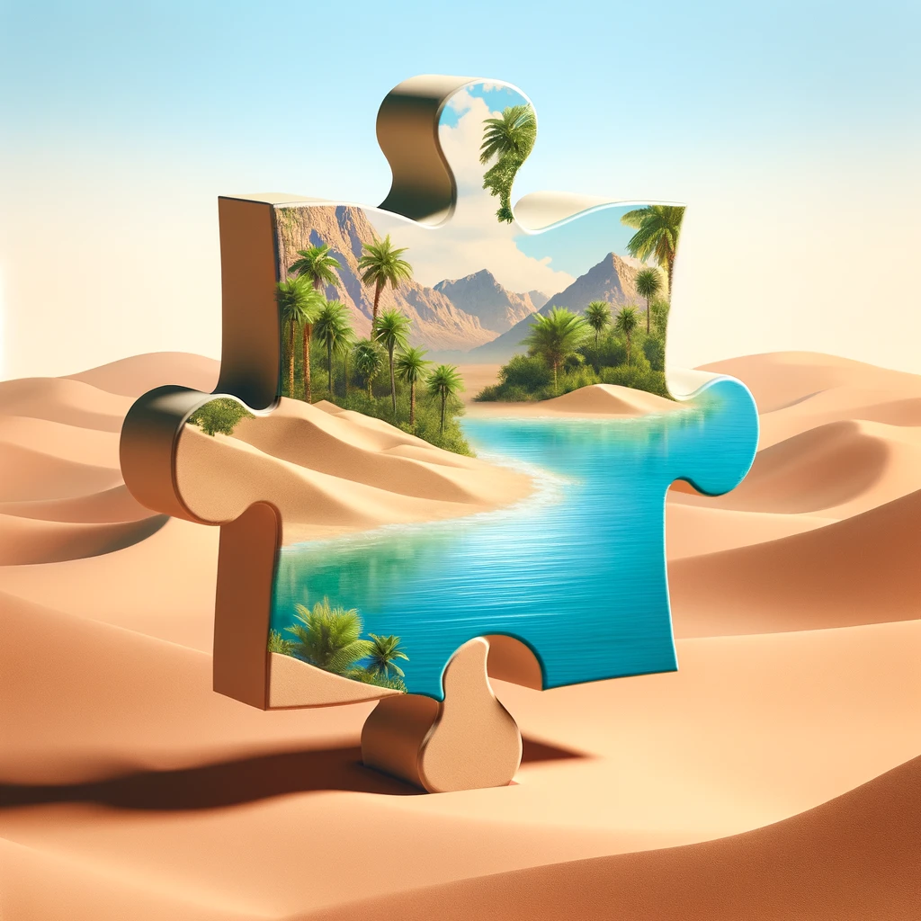 Spot a puzzle in the desert, and you've found yourself a mirage-saw puzzle.- Puzzle Pun