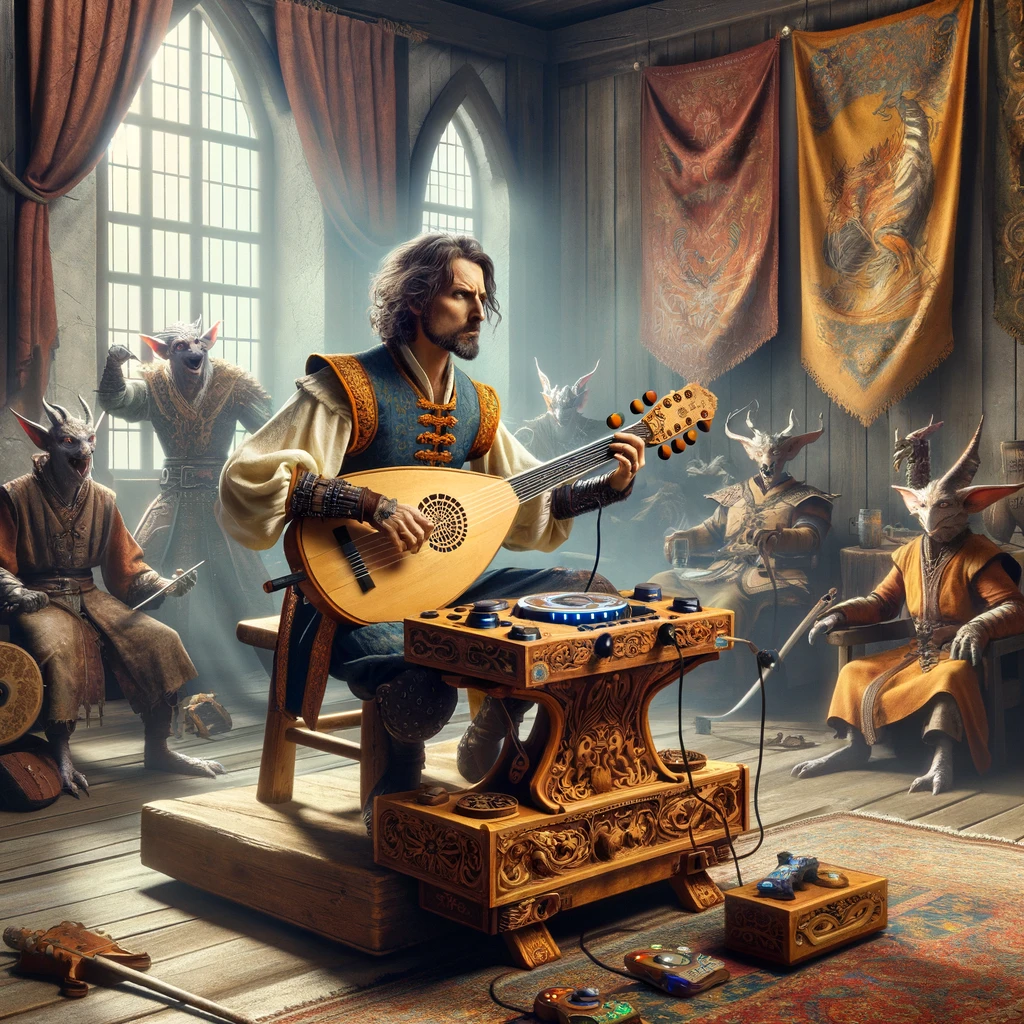 The Bardcore Gamer Leveling Up with Lutes. Bard Pun