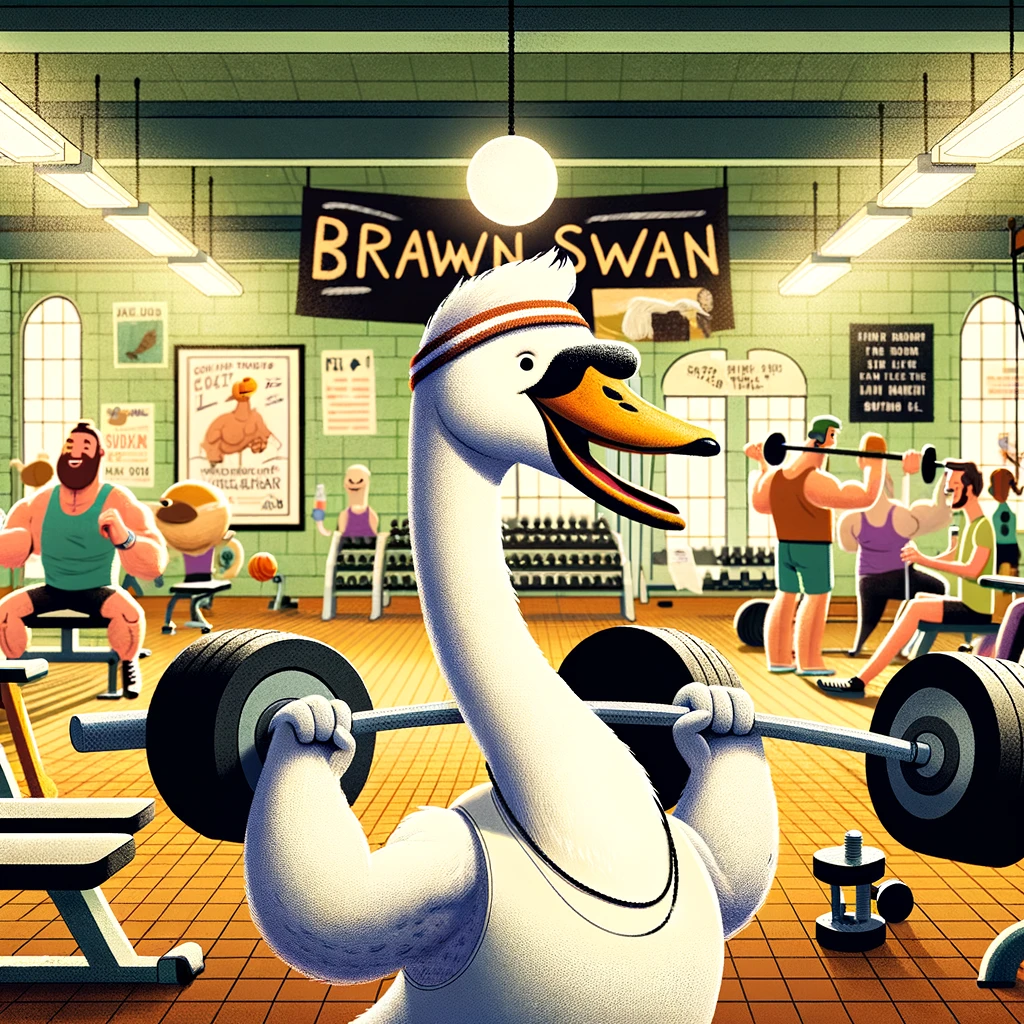 The bird hit the gym aiming to become a brawn swan- Swan Pun