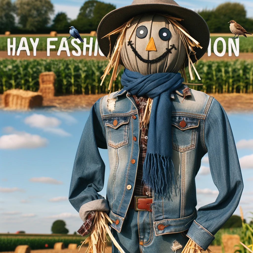 The scarecrow wore denim because it was hay fashion. Denim Pun