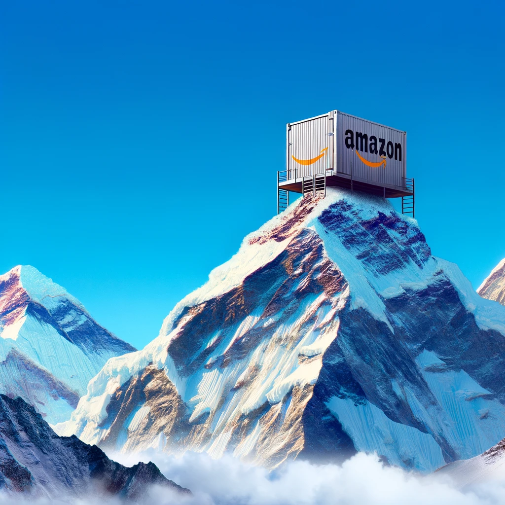They opened an Amazon store at the summit of Mount Everest its the peak of modern shopping. Amazon Pun
