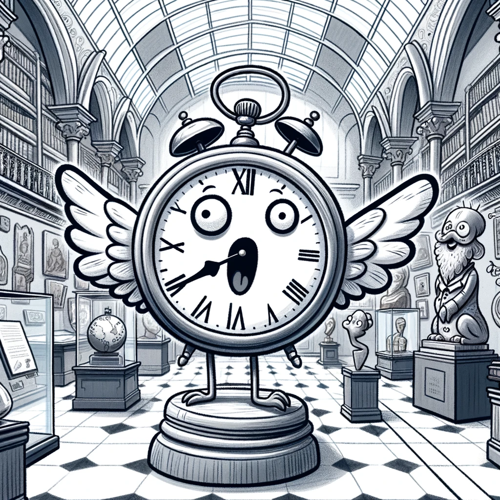 Time flies when you're having fun – unless you're a clock in a museum.- Museum Pun