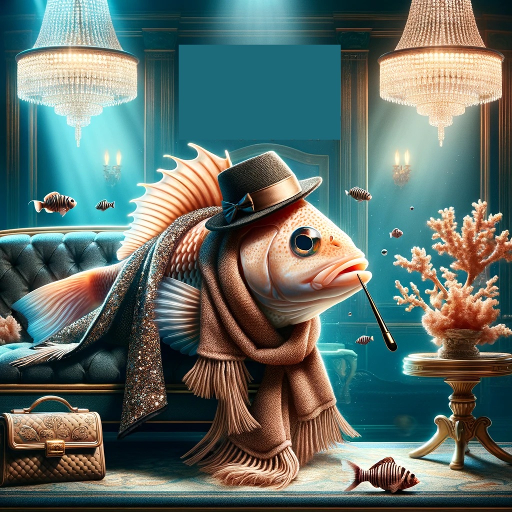 Went 'Gone Fishin'', ended up at a fancy dress party – that's what I call a 'Posh-fin' affair!- Fish Pun