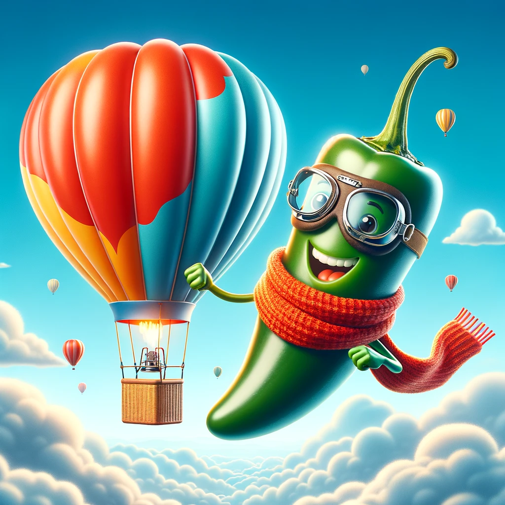A jalapenos favorite way to travel is on a hot air balloon. Jalapeno Pun