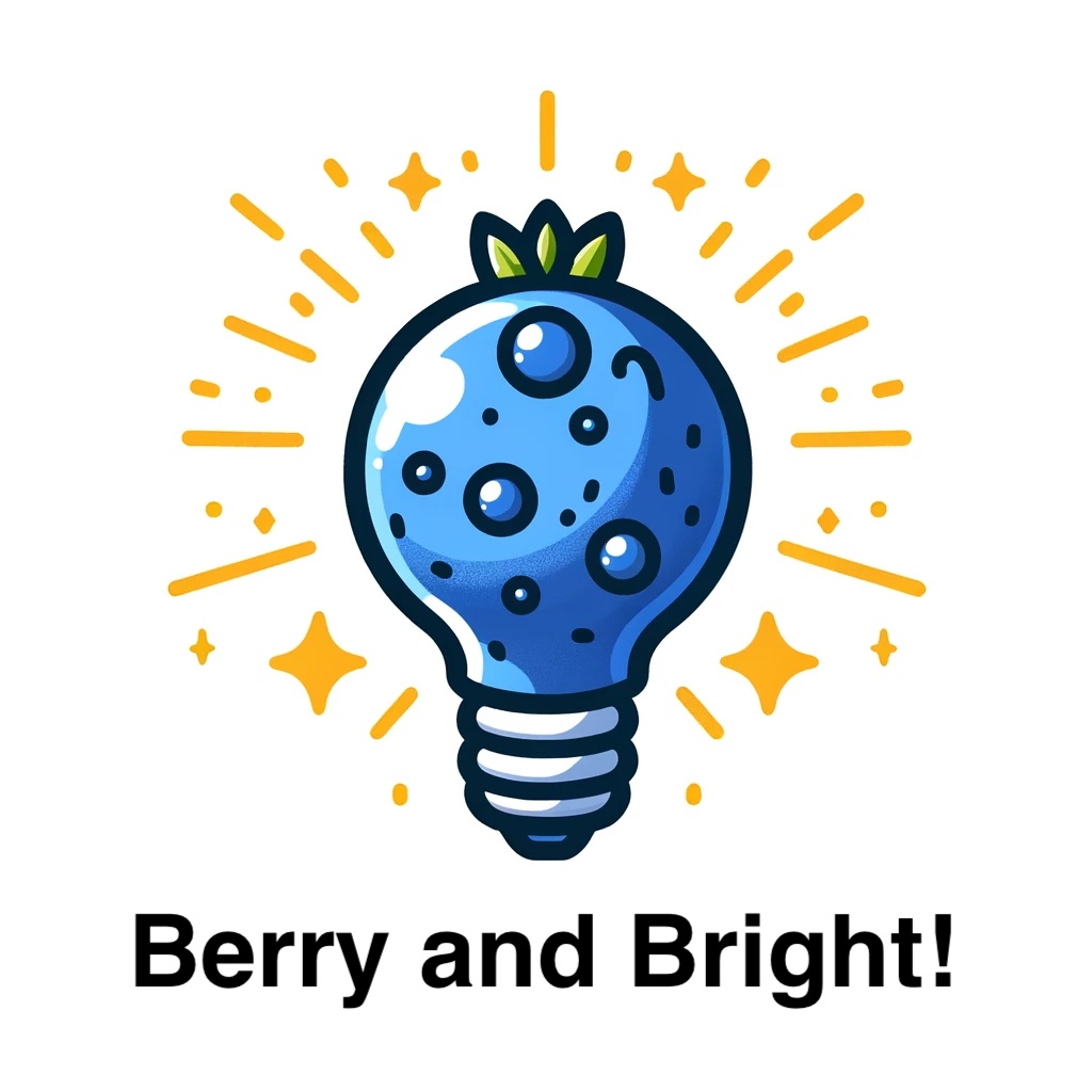 Berry and bright Blueberry Pun